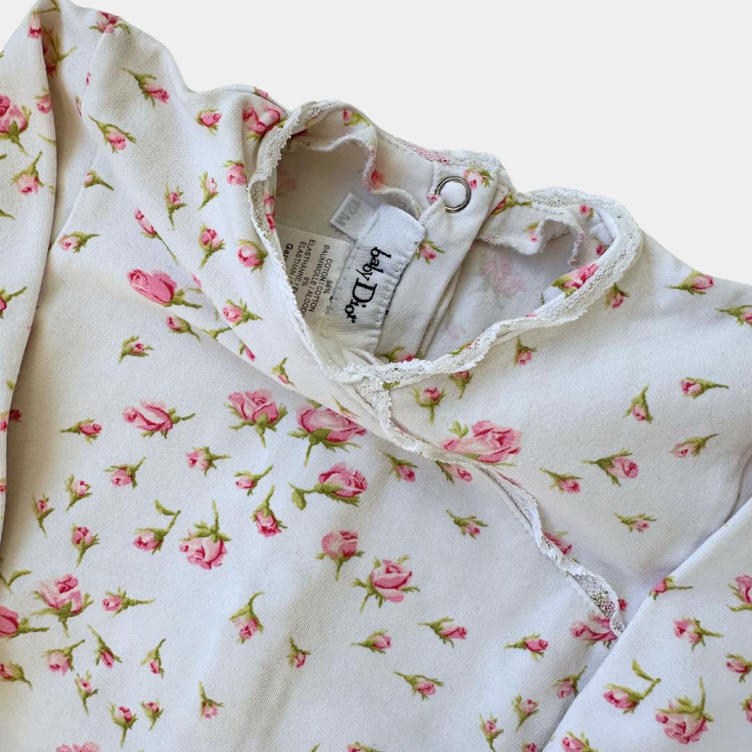 Dior Floral Footed Jumpsuit (12M)