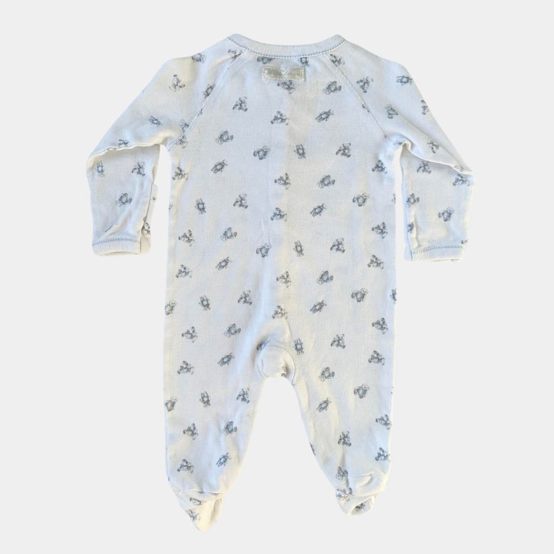Ralph Lauren White and Grey Blue Footed Jumpsuit (3M)